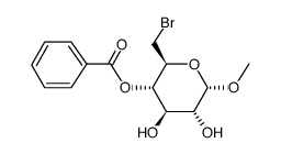 Methyl 4-O-benzoyl-6-bromo-6-deoxy-α-D-glucopyranoside Structure