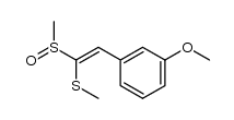 (E)-1-methylsulfinyl-1-methylthio-2-(3-methoxyphenyl)ethene结构式