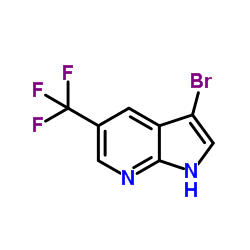 3-溴-5-(三氟甲基)-1H-吡咯并[2,3-B]吡啶结构式