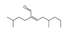 5-methyl-2-(3-methylbutyl)oct-2-enal结构式