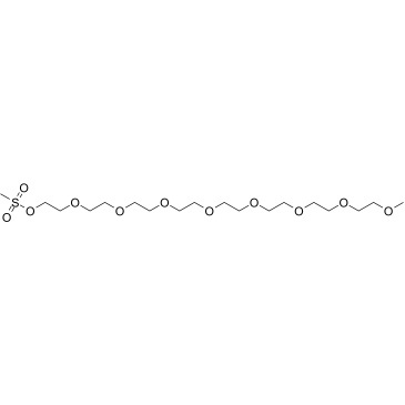 m-PEG8-Ms Structure