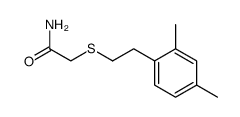 S-[2-(2,4-Dimethyl-phenyl)-ethyl]-thioglykolsaeureamid结构式