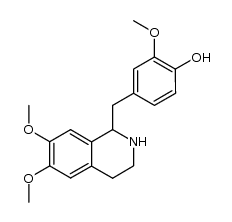 5-[(6,7-dimethoxy-1,2,3,4-tetrahydroisoquinolin-1-yl)methyl]-2-methoxyphenol Structure