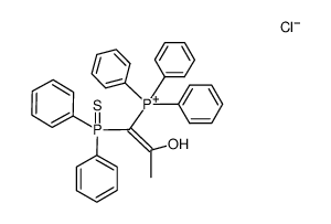 <1-(diphenylphosphinothioyl)-2-hydroxypropenyl>triphenylphosphonium chloride Structure