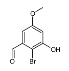 2-bromo-3-hydroxy-5-methoxybenzaldehyde结构式