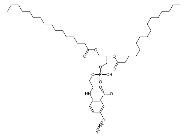 1,2-dipalmitoyl-sn-glycerol 3-((((4-azido-2-nitrophenyl)amino)ethyl)phosphate) Structure