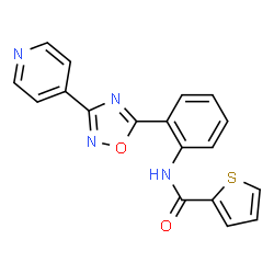 N-{2-[3-(4-Pyridinyl)-1,2,4-oxadiazol-5-yl]phenyl}-2-thiophenecarboxamide structure