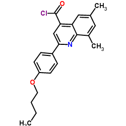 2-(4-Butoxyphenyl)-6,8-dimethyl-4-quinolinecarbonyl chloride结构式