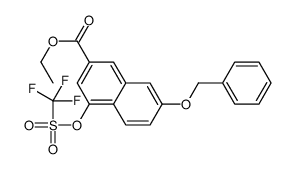 Ethyl 7-(benzyloxy)-4-{[(trifluoromethyl)sulfonyl]oxy}-2-naphthoa te Structure