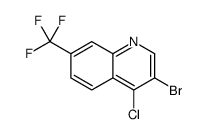 3-Bromo-4-chloro-7-trifluoromethylquinoline结构式