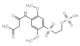 2-(2,5-dimethoxy-4-(3-oxobutanamido)phenylsulfonyl)ethyl hydrogen sulfate结构式