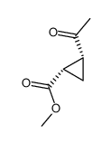 Cyclopropanecarboxylic acid, 2-acetyl-, methyl ester, (1S-cis)- (9CI) structure