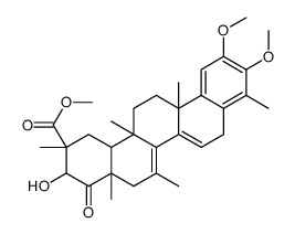 methyl 3-hydroxy-10,11-dimethoxy-2,4a,6,6a,9,14a-hexamethyl-4-oxo-3,5,8,13,14,14b-hexahydro-1H-picene-2-carboxylate结构式