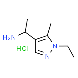 1-(1-Ethyl-5-methyl-1H-pyrazol-4-yl)-ethylamine hydrochloride结构式