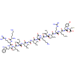 H-LYS-ARG-TRP-ILE-ILE-LEU-GLY-LEU-ASN-LYS-ILE-VAL-ARG-MET-TYR-CYS-OH structure