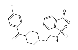 1-[2-(2-nitrobenzenesulfonyl)aminoethyl]-4-(4-fluorobenzoyl)piperidine Structure