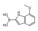 7-甲氧基-1H-吲哚-2-基硼酸结构式