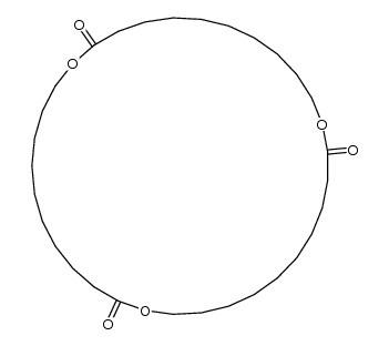 1,12,23-trioxa-cyclotritriacontane-2,13,24-trione Structure