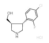 [(3S,4R)-4-(4-Chloro-2-fluorophenyl)pyrrolidin-3-yl]methanol hydrochloride结构式