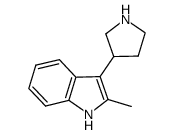 2-methyl-3-pyrrolidin-3-yl-1H-indole结构式