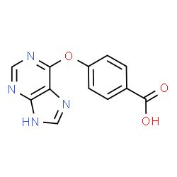 4-((9H-purin-6-yl)oxy)benzoic acid structure