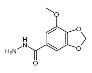 3-methoxy-4,5-methylenedioxybenzoic acid hydrazide Structure