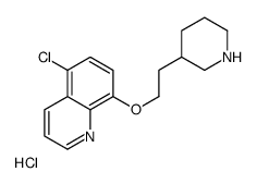 5-chloro-8-(2-piperidin-3-ylethoxy)quinoline,hydrochloride Structure