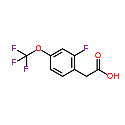 2-Fluoro-4-(trifluoromethoxy)phenylacetic acid结构式