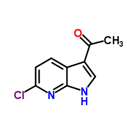 1-(6-chloro-1H-pyrrolo[2,3-b]pyridin-3-yl)ethanone结构式