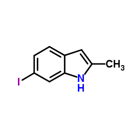 6-碘-2-甲基-1H-吲哚结构式