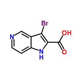 3-Bromo-1H-pyrrolo[3,2-c]pyridine-2-carboxylic acid结构式