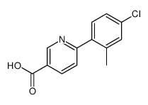 6-(4-chloro-2-methylphenyl)pyridine-3-carboxylic acid结构式