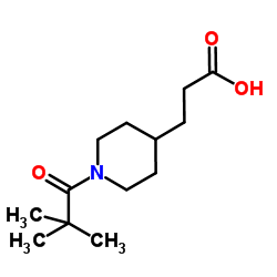 3-[1-(2,2-dimethylpropanoyl)piperidin-4-yl]propanoic acid结构式