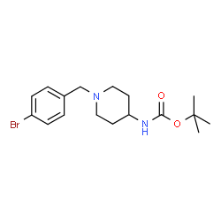 tert-Butyl 1-(4-bromobenzyl)piperidin-4-ylcarbamate结构式