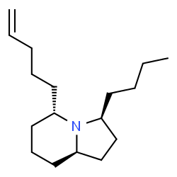 3-butyl-5-(4-penten-1-yl)indolizidine Structure