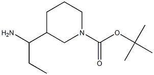 tert-butyl 3-(1-aminopropyl)piperidine-1-carboxylate Structure