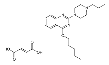4-Pentyloxy-2-(4-propyl-piperazin-1-yl)-quinazoline; compound with (E)-but-2-enedioic acid结构式