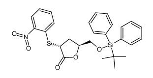 (3R,5S)-5-(((tert-butyldiphenylsilyl)oxy)methyl)-3-((2-nitrophenyl)thio)dihydrofuran-2(3H)-one Structure