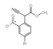 2-(4-溴-2-硝基苯基)-2-氰基乙酸甲酯结构式