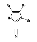 3,4,5-tribromo-1H-pyrrole-2-carbonitrile结构式