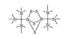 1,4-Bis-(tris-trimethylsilanyl-methyl)-2,3,5,6-tetrathia-1,4-disila-bicyclo[2.1.1]hexane结构式