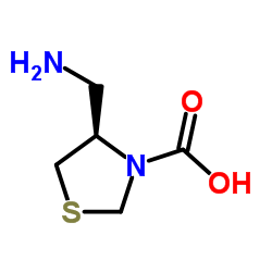 (R)-4-AMINOMETHYL-THIAZOLIDINE-3-CARBOXYLIC ACID结构式