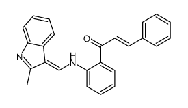 (E)-1-[2-[[(Z)-(2-methylindol-3-ylidene)methyl]amino]phenyl]-3-phenylprop-2-en-1-one结构式