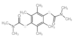 1-[4-(dimethylcarbamoylsulfanyl)-2,3,5,6-tetramethyl-phenyl]sulfanyl-N,N-dimethyl-formamide structure