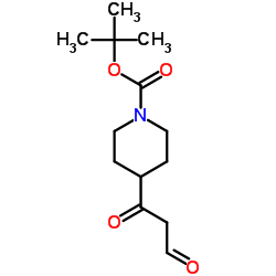 tert-butyl 4-(3-oxopropanoyl)piperidine-1-carboxylate structure