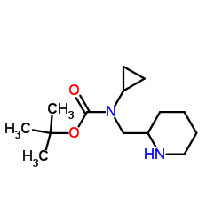 2-Methyl-2-propanyl cyclopropyl(2-piperidinylmethyl)carbamate结构式