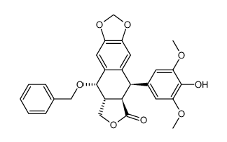 4'-O-demethyl-4β-O-(methylbenzyl)-4-desoxypodophyllotoxin结构式