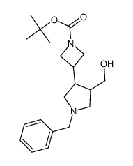 tert-butyl 3-(1-benzyl-4-(hydroxymethyl)pyrrolidin-3-yl)azetidine-1-carboxylate结构式