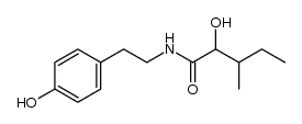 N-[2-(4-hydroxyphenyl)ethyl]-2-hydroxy-3-methylpentanamide结构式