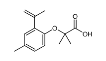 2-(2-isopropenyl-4-methyl-phenoxy)-2-methyl-propionic acid Structure